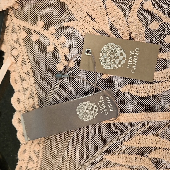 💕VINCE CAMUTO💕 Lace Embroidered Open Front Kimono Coverup ~ Cameo Rose O/S NWT - Picture 6 of 8